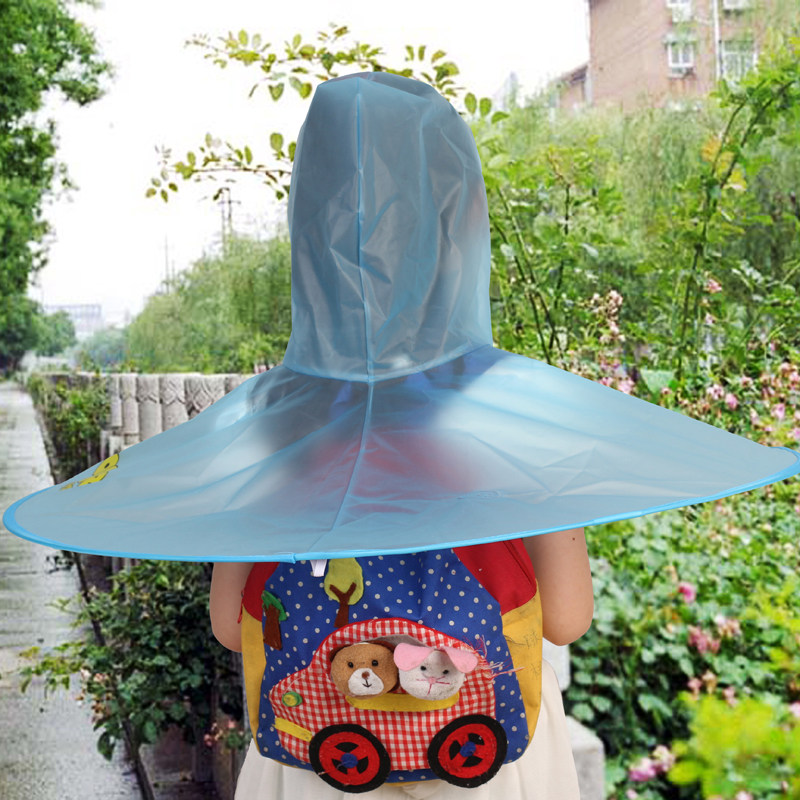 儿童雨伞帽透明头戴式斗笠遮雨帽防雨超轻便携飞碟渔伞钓鱼伞折叠