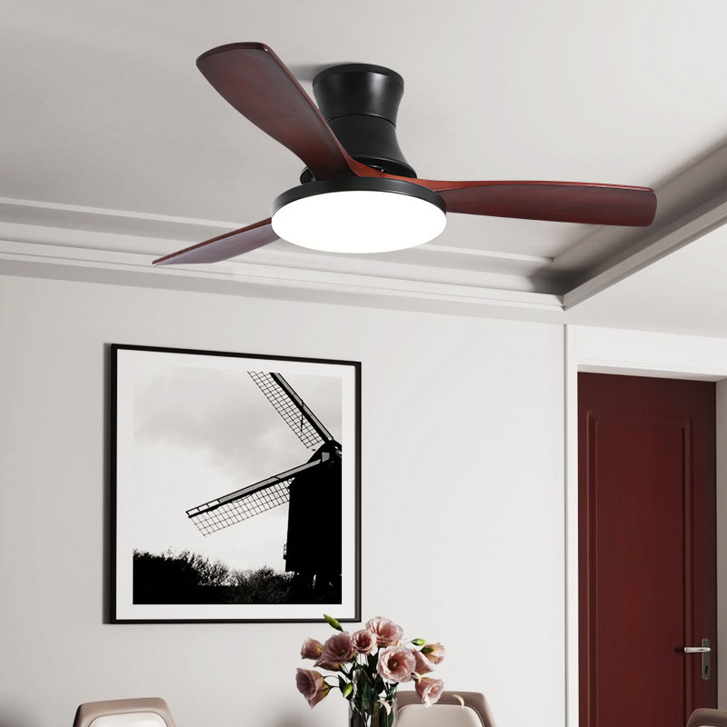 风扇吸顶吊扇餐厅2021年新款卧室客厅家用实木吊扇