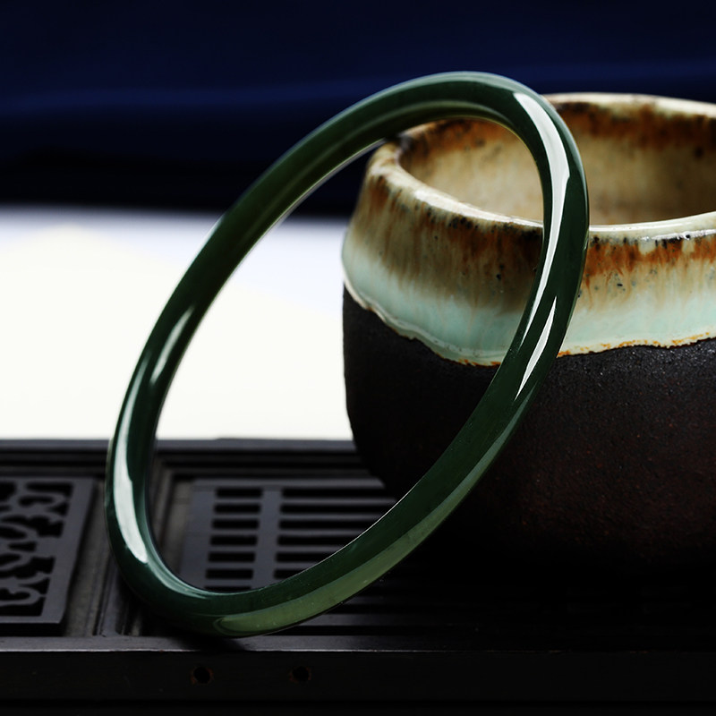 手镯欧采新疆和田玉塔天然正品青玉手饰饰品手饰