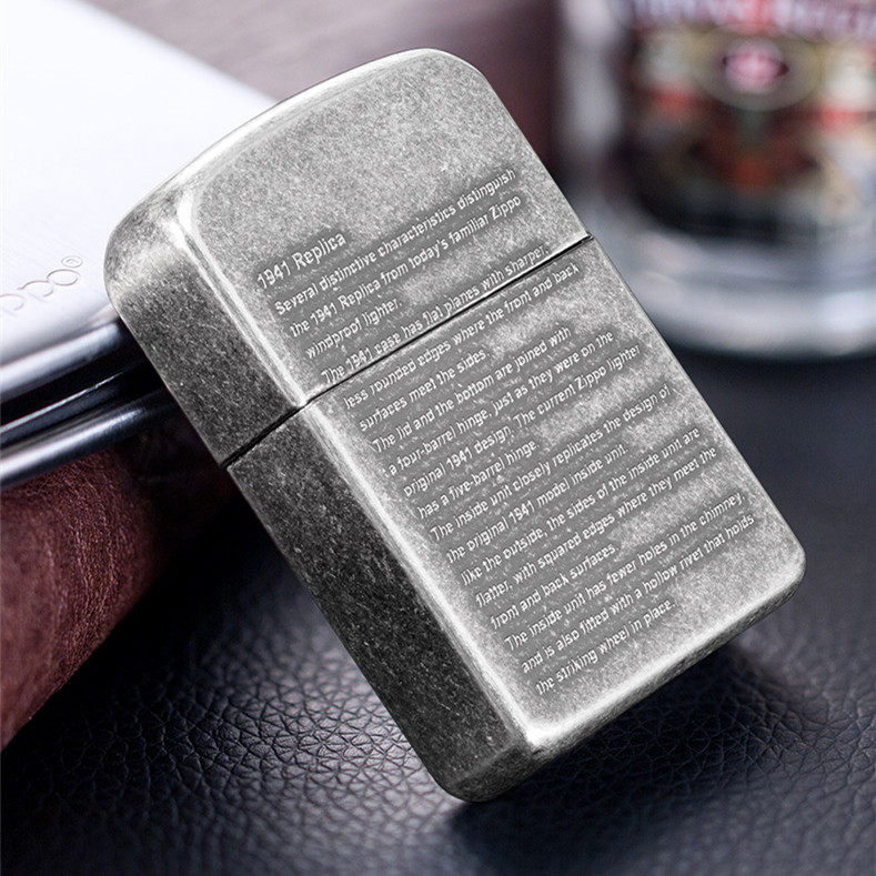 正品zippo打火机美国芝宝复古怀旧古银1941数字zippo