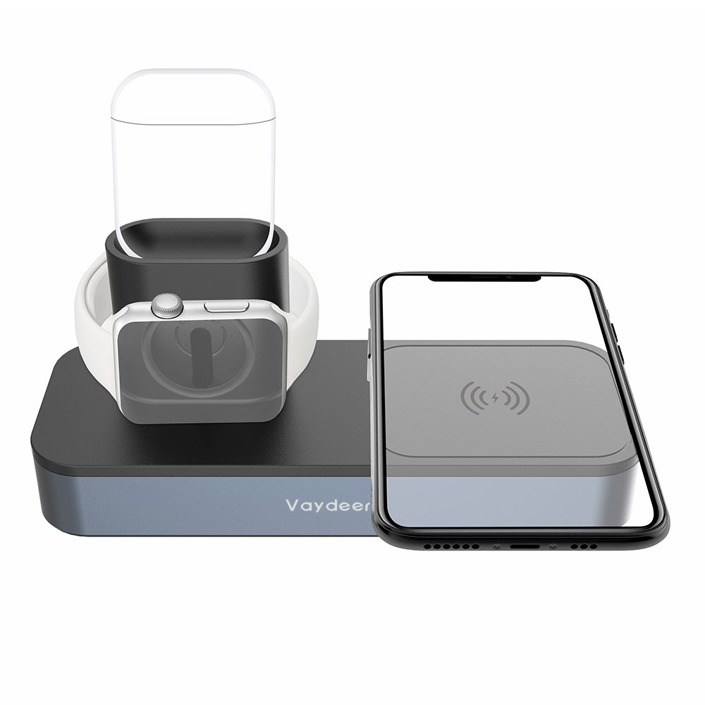 iphone11promax苹果手机无线充电器iwatch手表airpods三合一底座手机