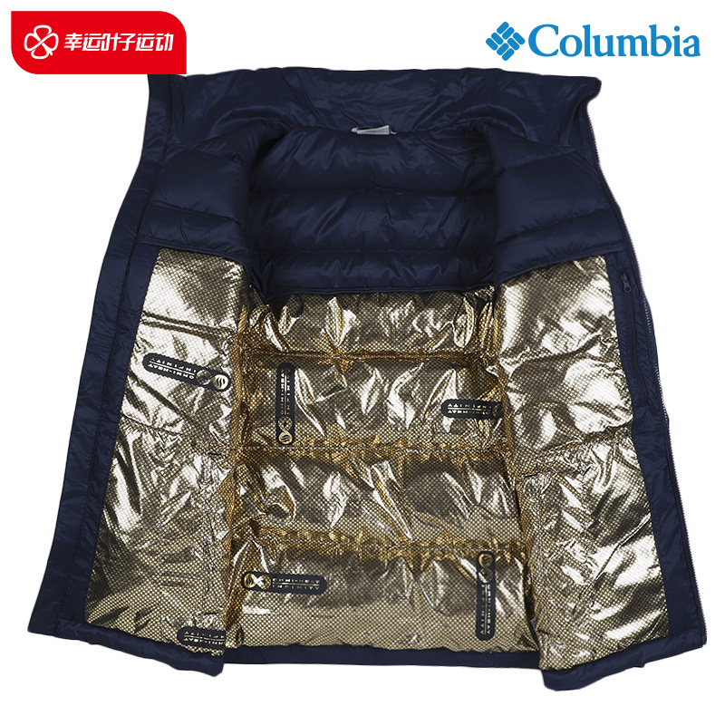 哥伦比亚奥米科技羽绒服男2022冬季新款金点热能反射保暖夹克外套