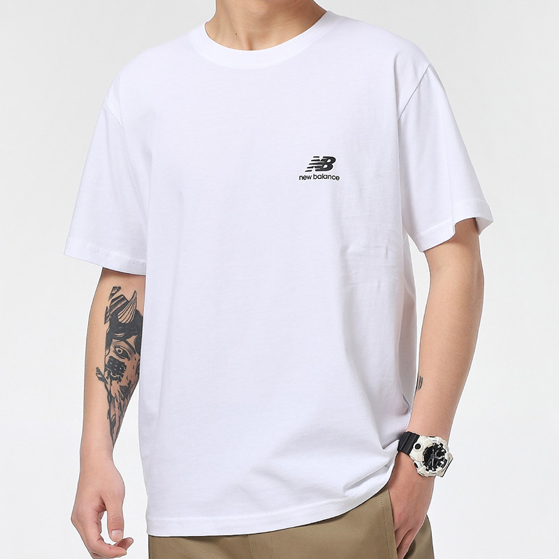 newbalance情侣短袖2021夏季新款nb白色运动服男女运动t恤