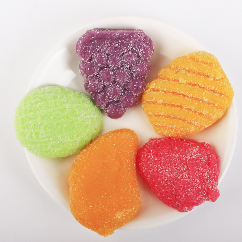 特价俄罗斯风味嗨芒果糖500g水果汁软糖布丁糖休闲零食品喜糖 - 图2