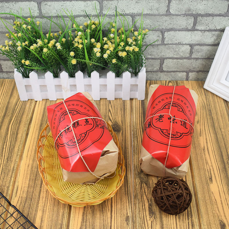 桃酥月饼包装纸传统糕点牛皮纸淋膜纸食品级点心点心包装盒