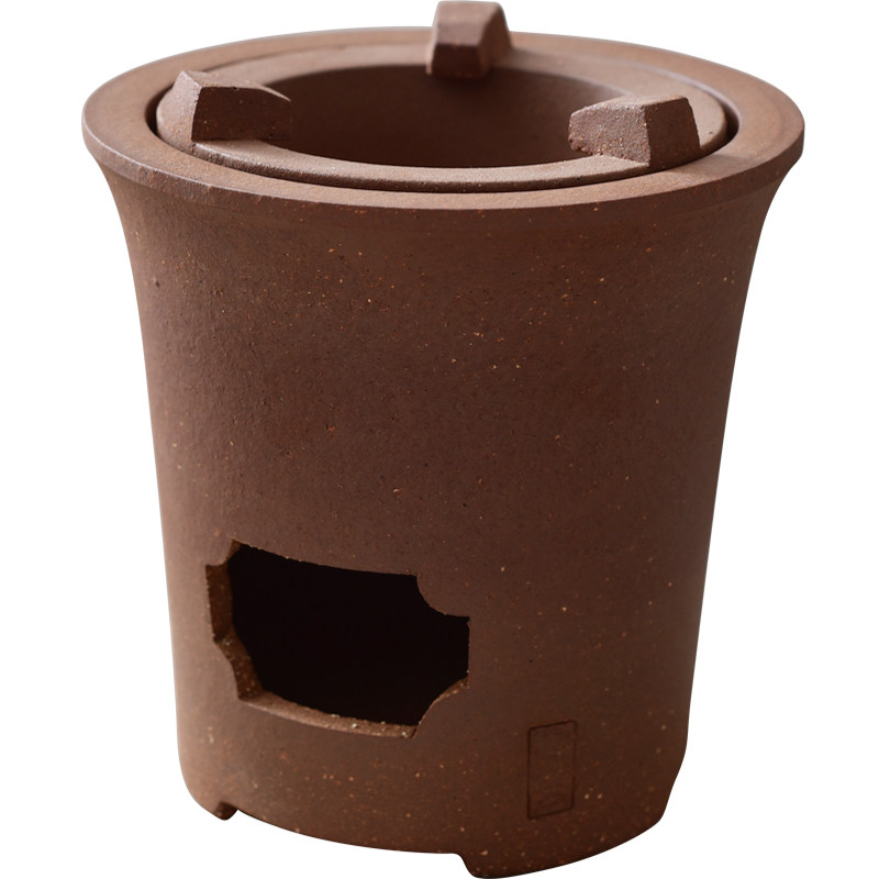 潮汕红泥炭炉古风风炉仔煮茶器紫砂烧水壶养生茶道