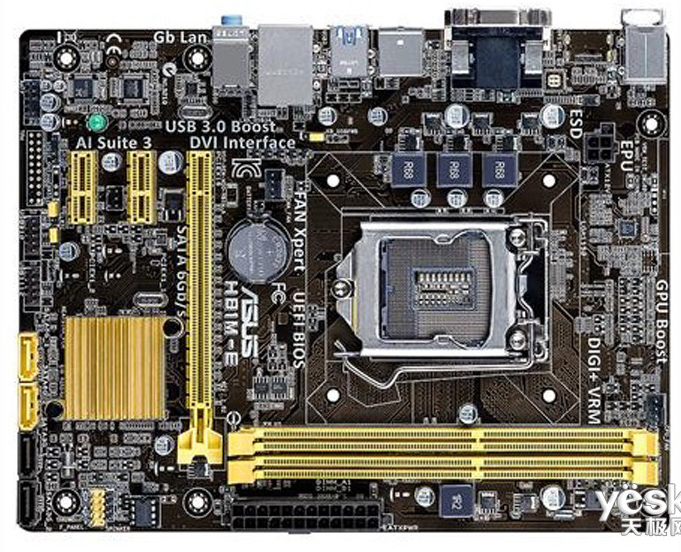 asus华硕h81m-e1150主板支持g3220i341304150i54770cpu处理器主板