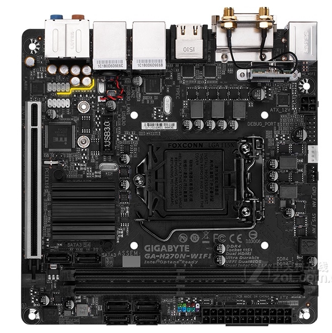 技嘉h270nwifi主板1151针itx支持i565006600i767007700kcpu