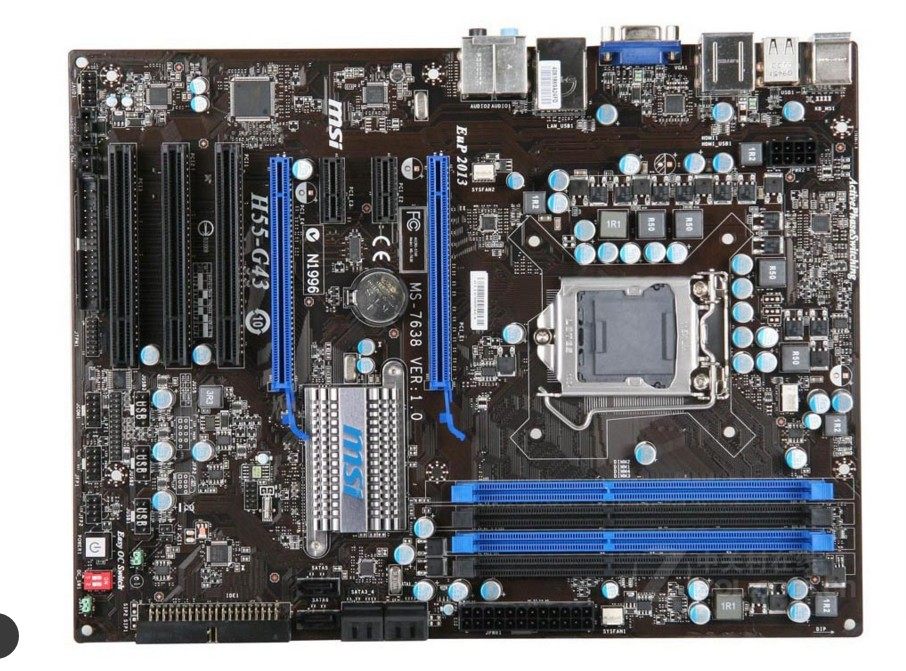 微星h55g43主板1156针支持i3530i5i7870kcpu另有套装主板