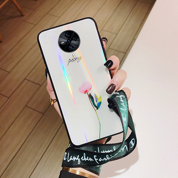 vivos6手机壳女款极光玻璃镜面网红步步高s6个性创意5g版viovs六全包