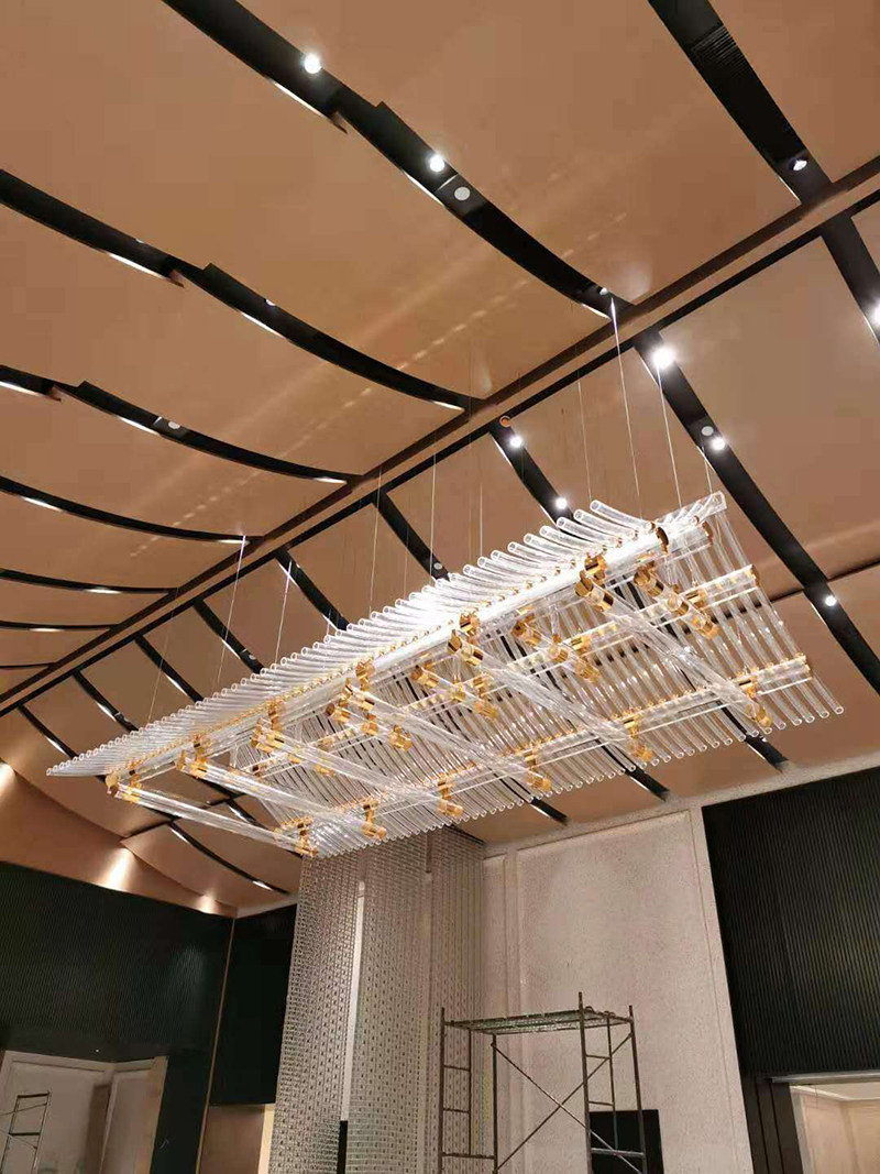 新中式酒店房子玻璃创意个性别墅展厅珠宝会所客厅吊灯