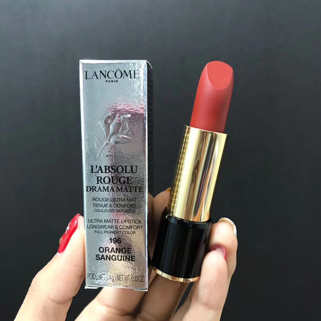 lancome兰蔻菁纯丝绒唇膏哑光口红胡萝卜19650502188168134唇膏