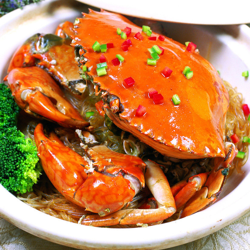 鲜活青蟹香辣膏蟹包邮进口大红蟹小海鲜公母蟹鲜活大螃蟹约3两/只