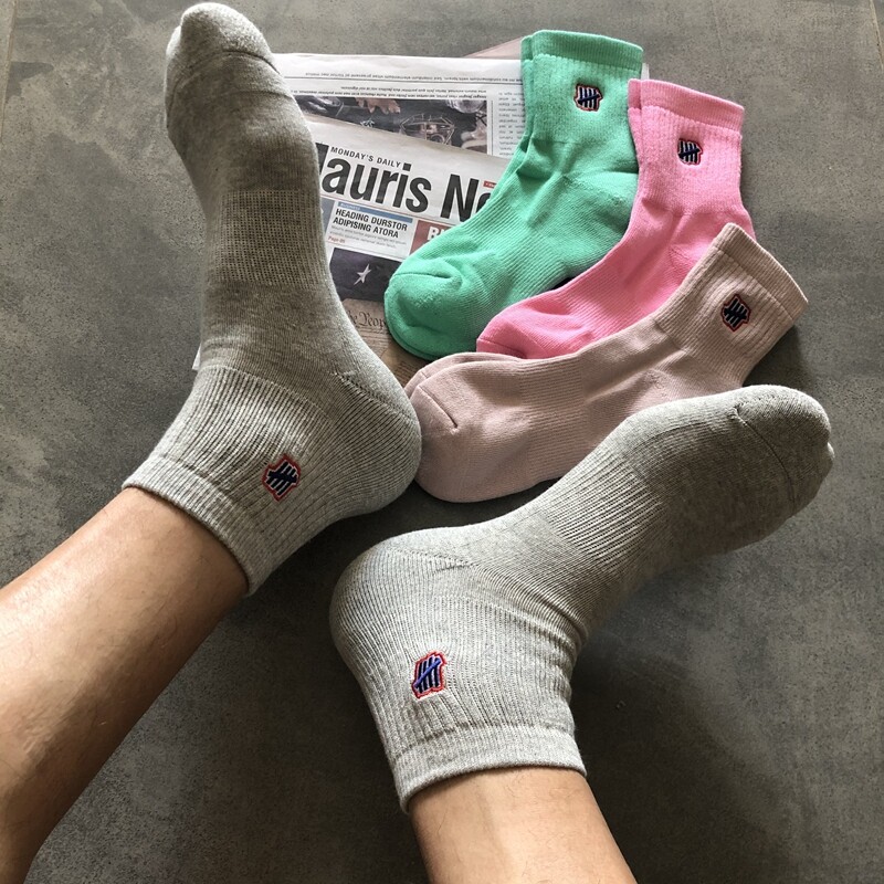 正品undefeated五道杠运动休闲袜子潮流百搭毛巾舒适秋冬运动袜