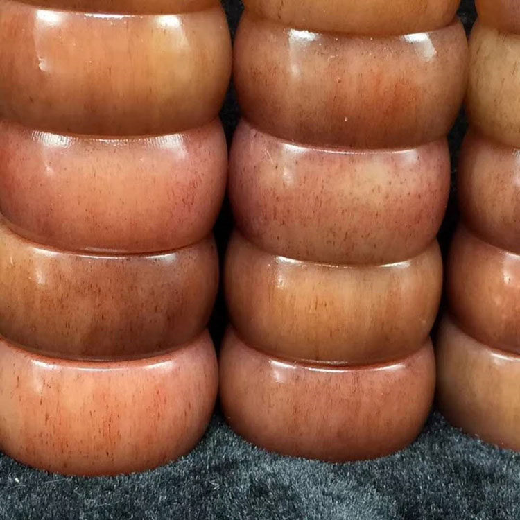 天然保真满血骆驼骨大扳指戒指面带戒指