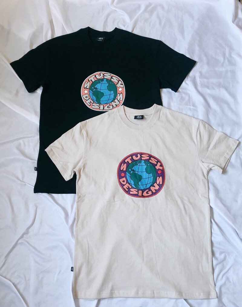 短袖美潮ss澳版男款tee地球男女情侣t恤