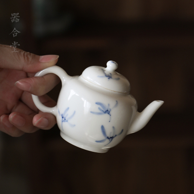 器合堂手绘陶瓷茶壶小号景德镇单个泡茶壶中式功夫茶具家用小瓷壶