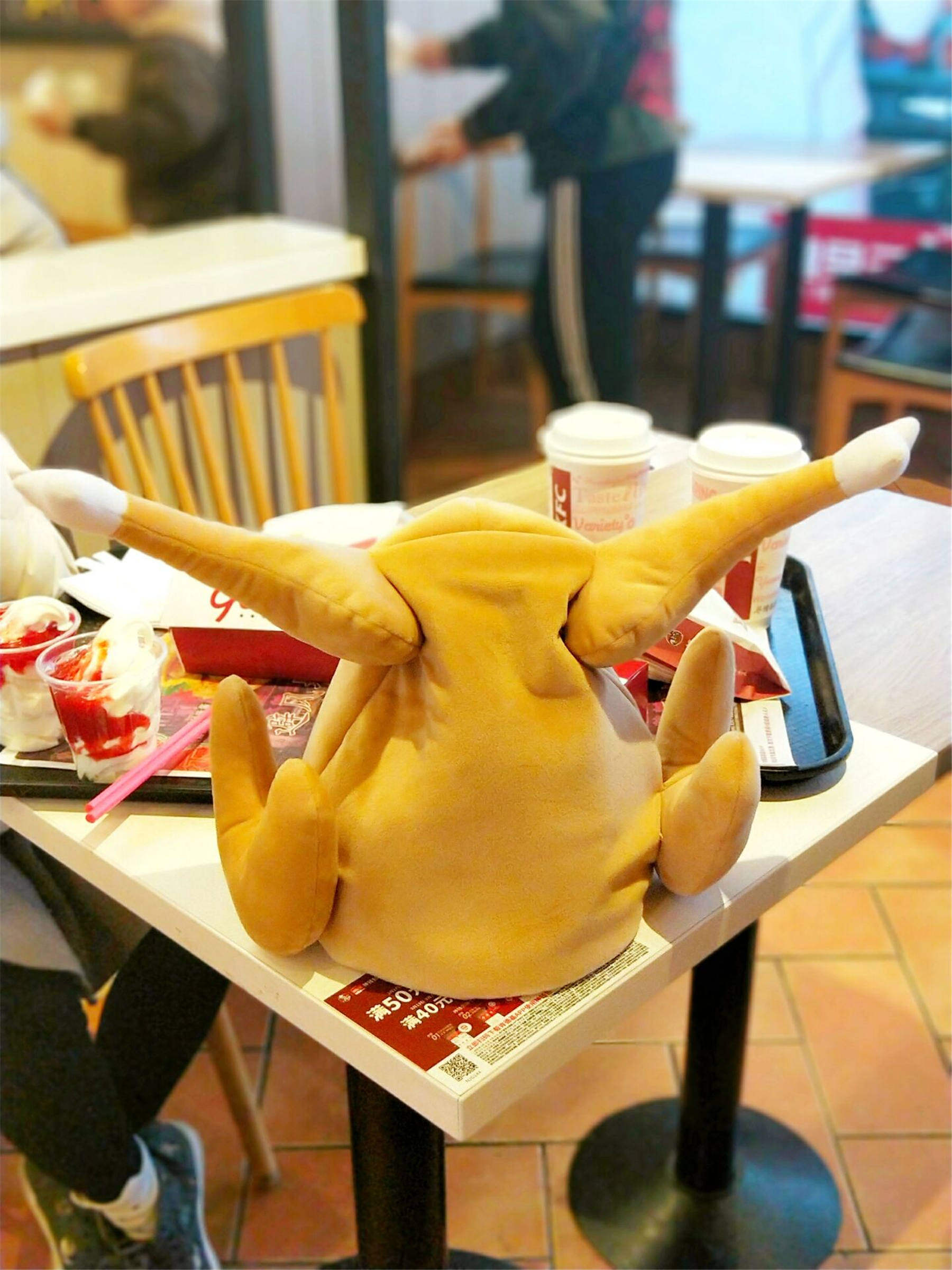 会动鸡腿帽子沙雕电动动火炸鸡搞怪头套可爱帽子