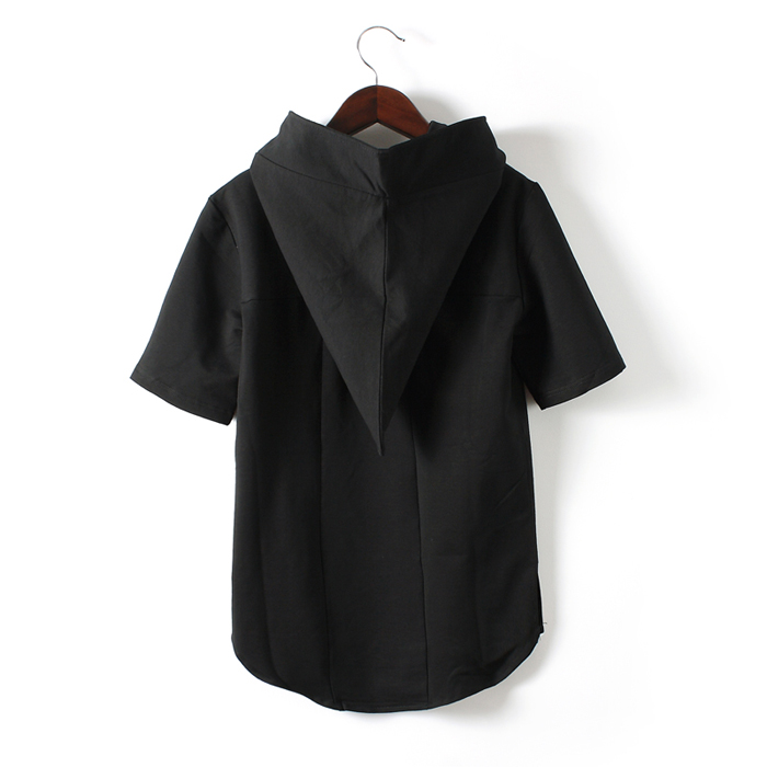 新款bf原宿风短袖T恤男大码权志龙同款潮牌半袖夏季发型师连帽衫