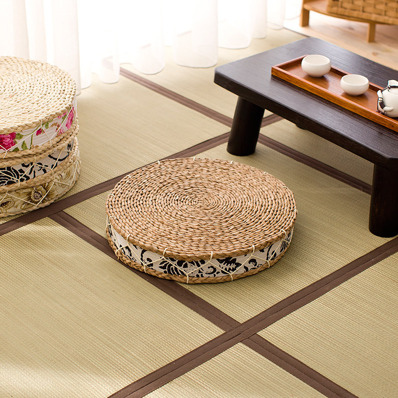 坐垫草编蒲团榻榻米垫子草垫子日式禅修蒲团