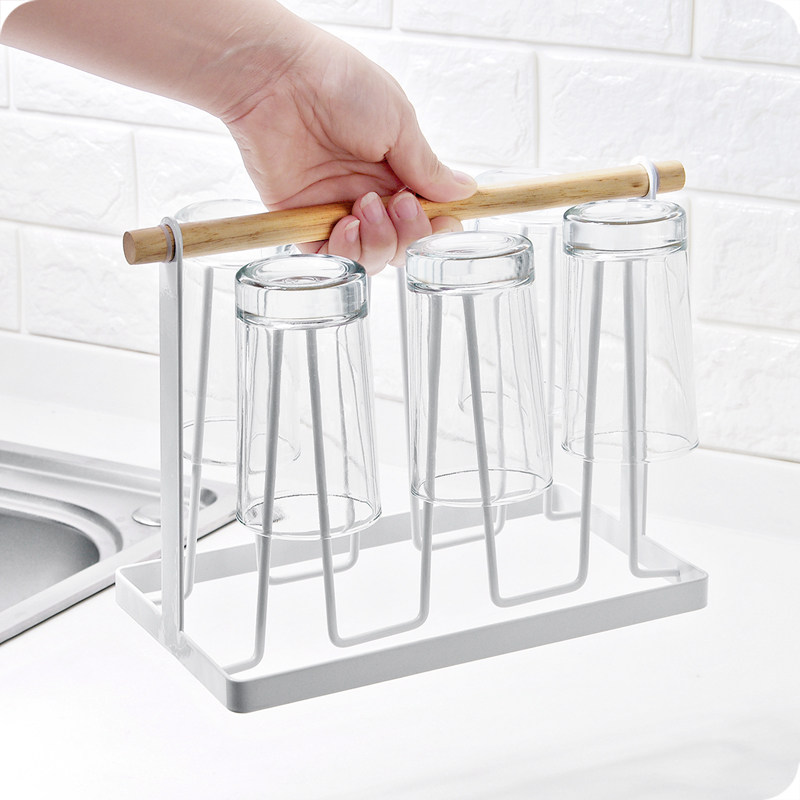 优思欧式铁艺杯子沥水架家用玻璃杯马克杯架