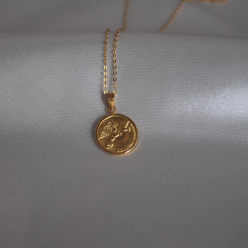 little joys 24k黄金钱币项链 纯手工 火遍ins的金币项链纯金版本