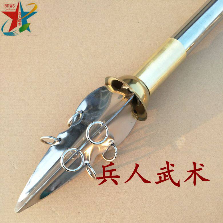 不锈钢三尖两刃刀二郎神杨戬兵器武术用品道具未开更多武术装备