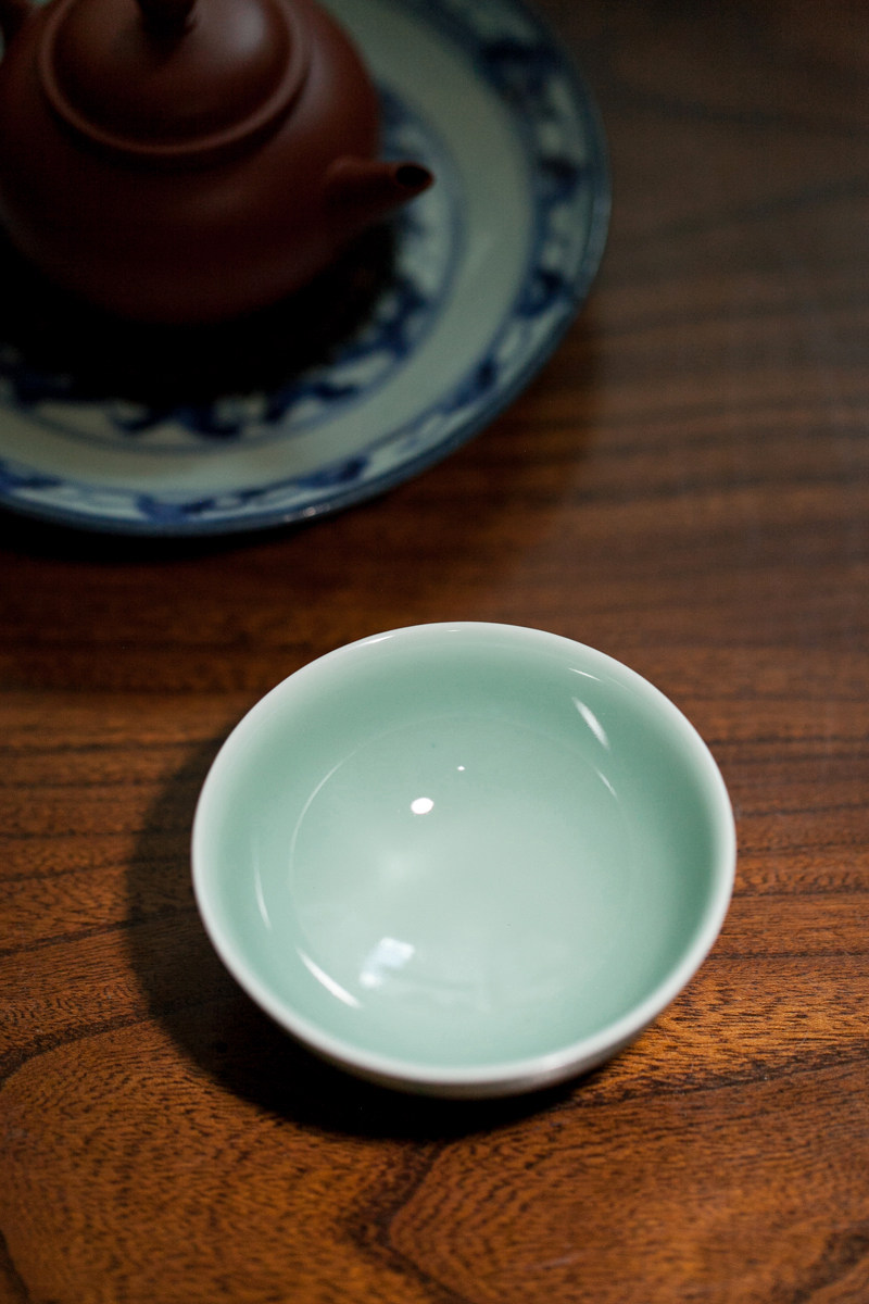 渌水山房台湾隐樵山房龙泉青瓷梅子青茶茶道品茗手工茶杯