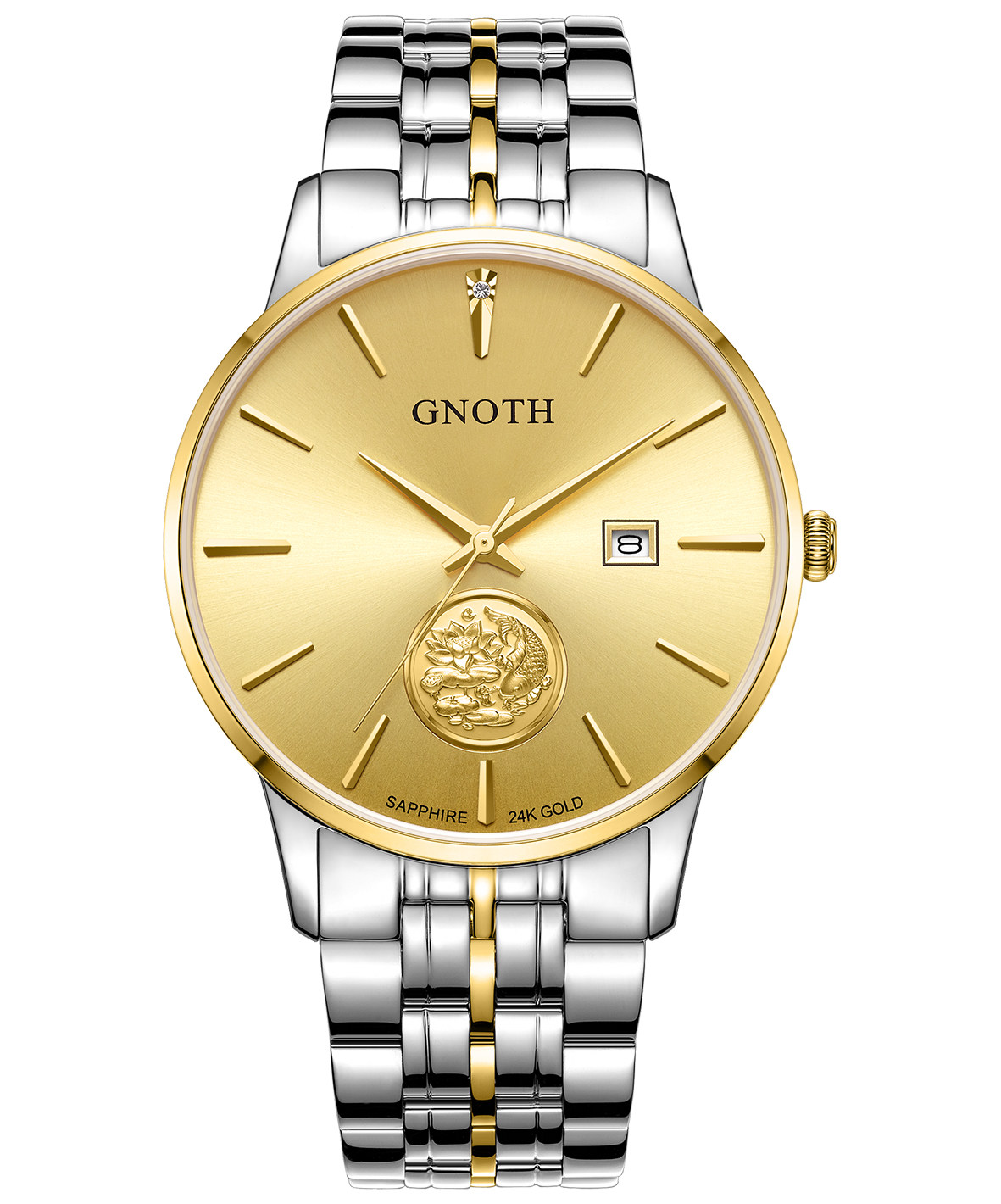 2022新款格诺手表手表商商务24k金表石英表男表女国产腕表