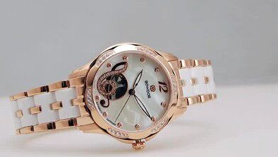 新款bowdor官网宝舵手表陶瓷女表全自动机械表时尚国产腕表