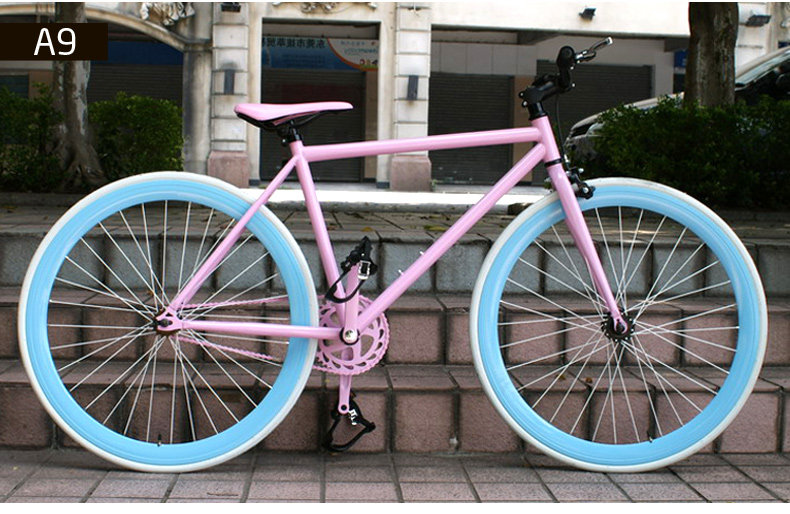 经典b系700c双飞26寸学生死飞车 45mm大刀圈倒骑 活飞自行车 特惠