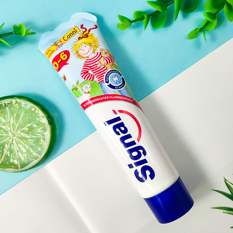 德国洁诺signal儿童防蛀牙膏16岁牙刷含钙蛀牙牙膏