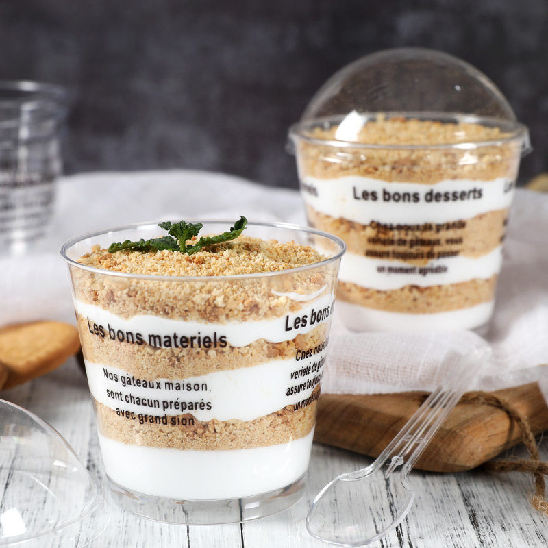 法语字母木糠杯蛋糕烘焙工具慕斯杯木康杯酸奶杯子