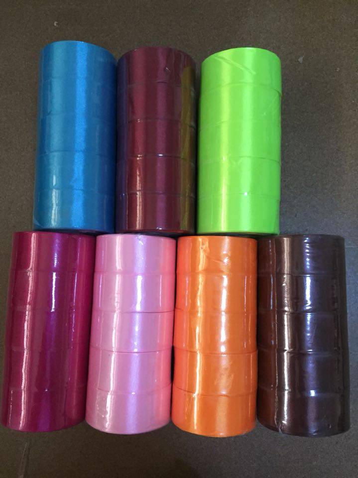 丝带彩带4cm五色高档绸带生日蛋糕25码丝带