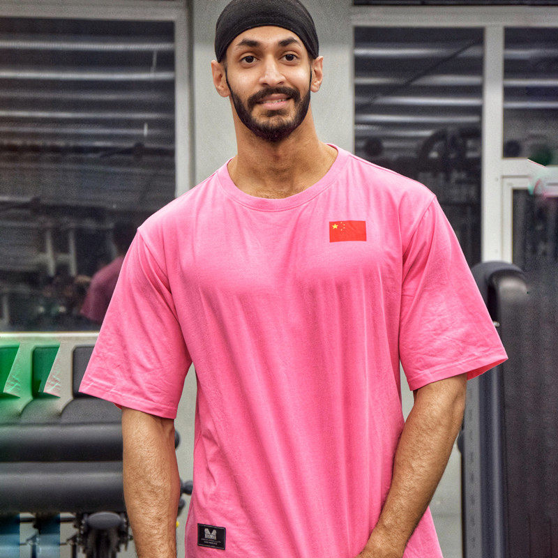 bigman原创设计2020年cbba健美健身t恤男宽松运动短袖背心上衣女