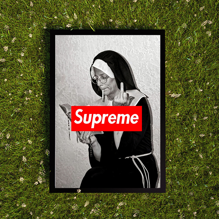 supreme潮牌欧美性感美女挂画客厅卧室时尚现代装饰画