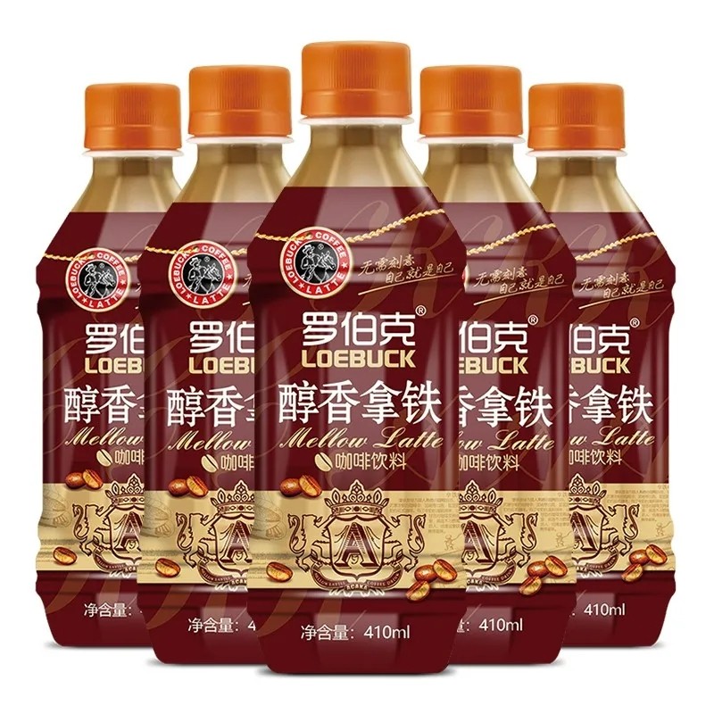 咖啡罗伯醇香拿铁饮料410ml瓶装整箱即饮丝滑即饮咖啡