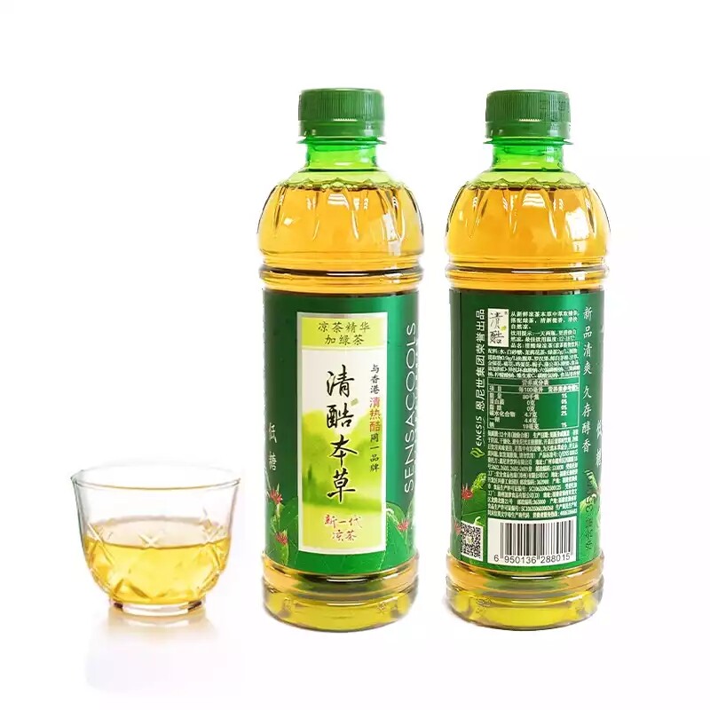 凉茶清酷本草茶饮料350ml瓶装整箱国产低糖绿茶凉茶