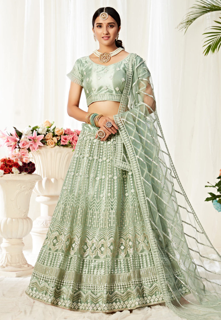 宝莱印度服饰传统特色民族风礼服舞蹈女装浅绿民族服装