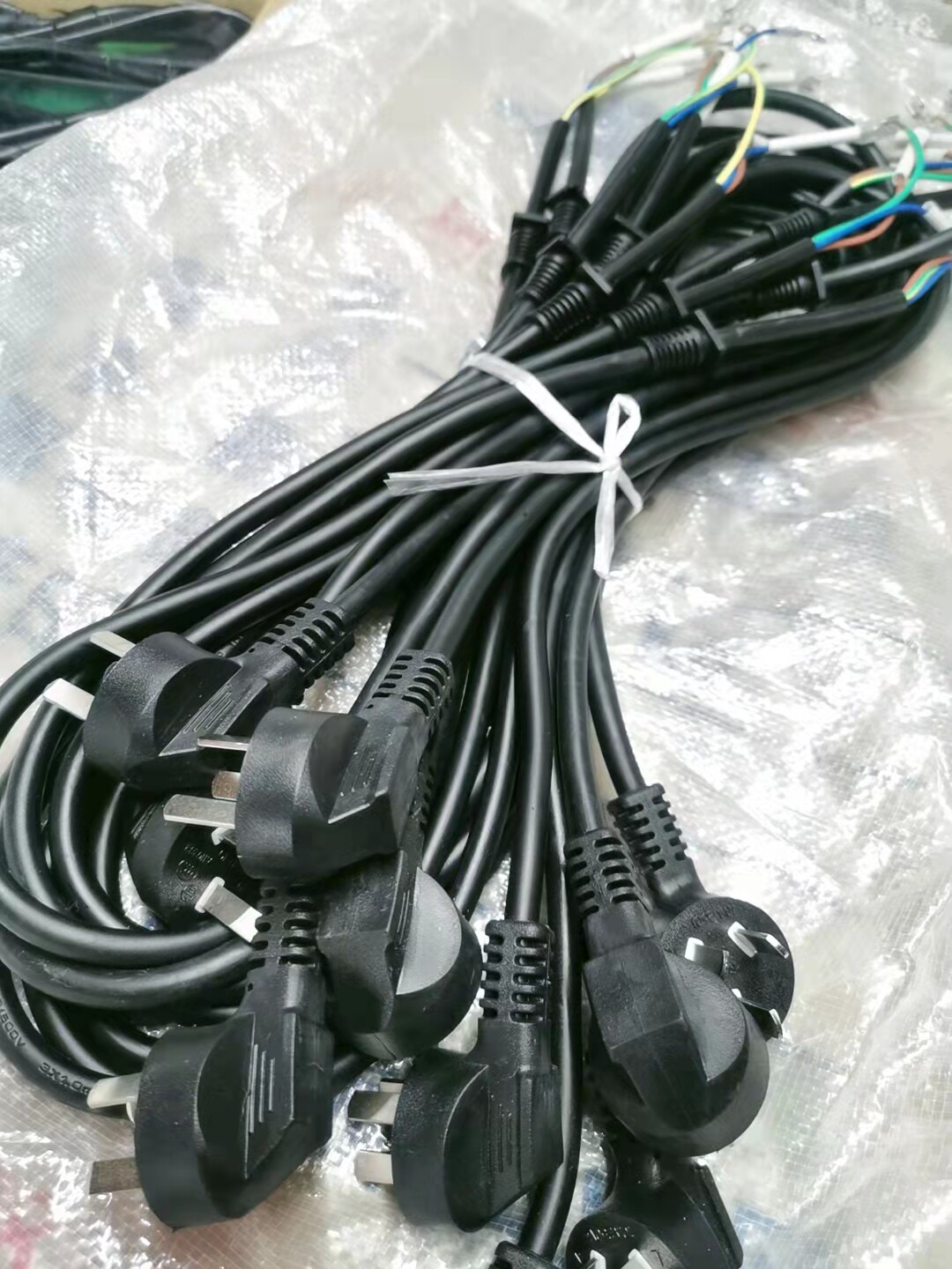 纯铜加粗电饼档电磁炉三芯电源线10a250v三角插头连接线