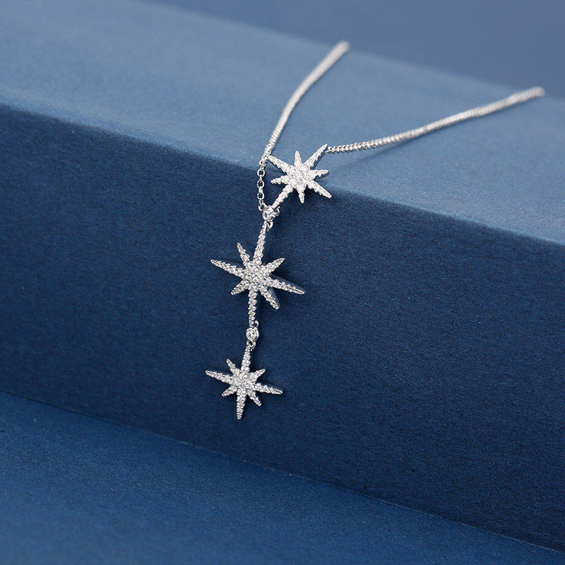 apm monaco正品项链女士时尚气质星星六芒星锁骨链ac3350ox礼物