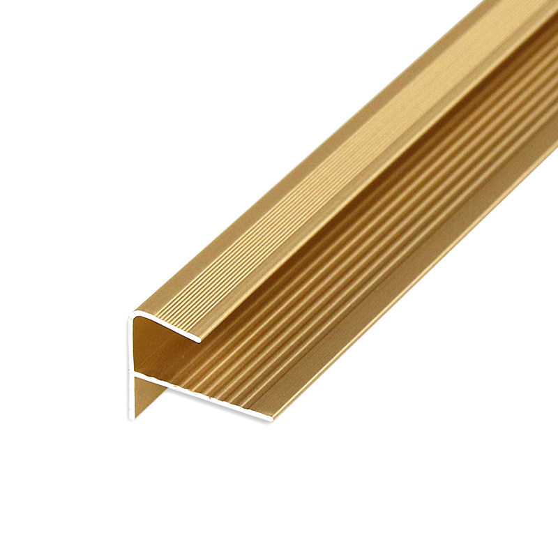 铝合金f型楼梯扣收边飘窗封边扣条木地板圆弧台阶压条收口压边条
