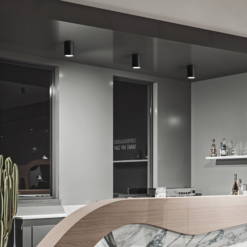 射灯筒灯led单灯明长筒圆柱形过道吸顶餐厅吊线射灯