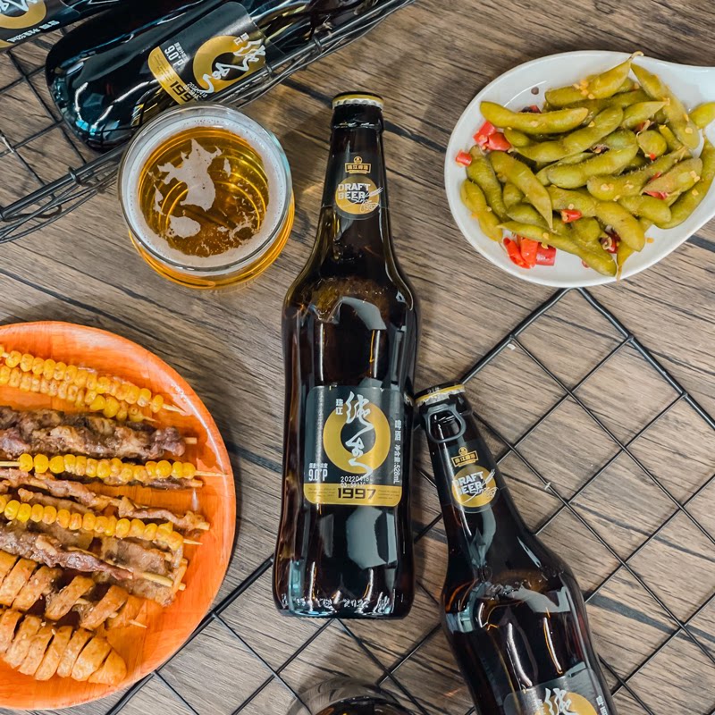 啤酒纯生珠江经典528ml12瓶整箱国产瓶装啤酒