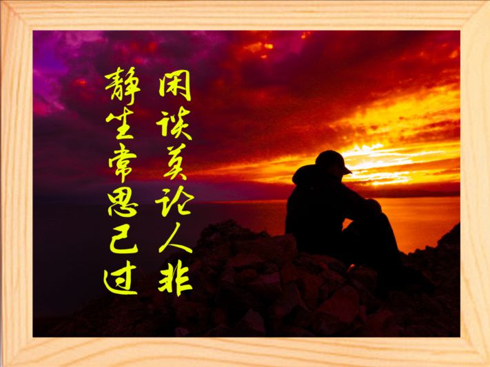 营养书画进口实木框画摆件静坐常思己闲谈莫论现代装饰画