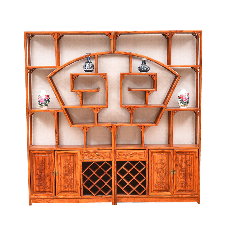 实木展示柜茶具客厅多宝阁隔断现代简约陈列展新中式多宝格