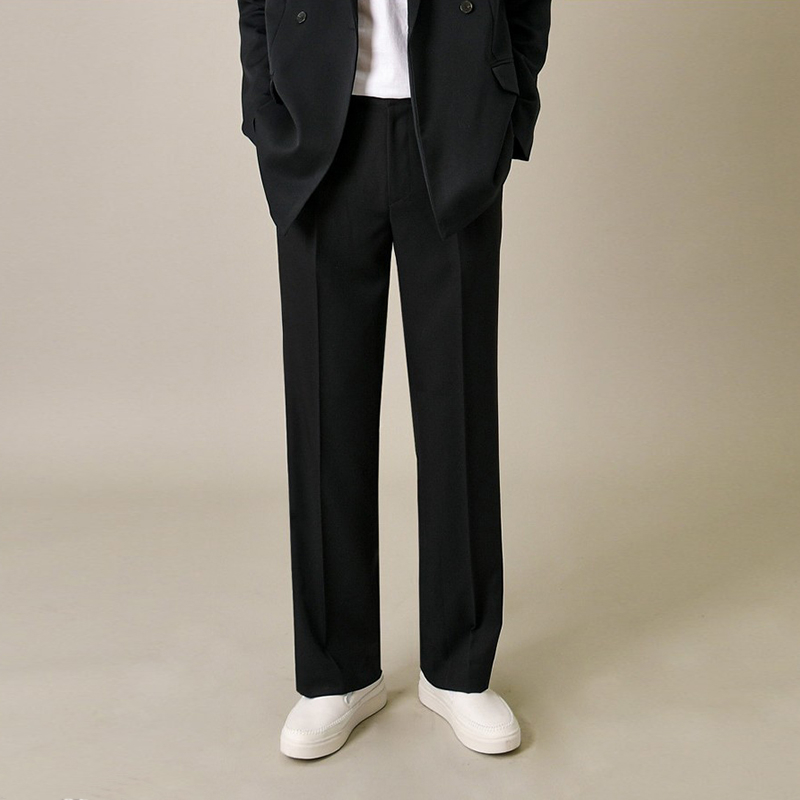 南七/春夏款直筒裤男 休闲裤宽松裤子垂感阔腿裤长裤薄款百搭潮流