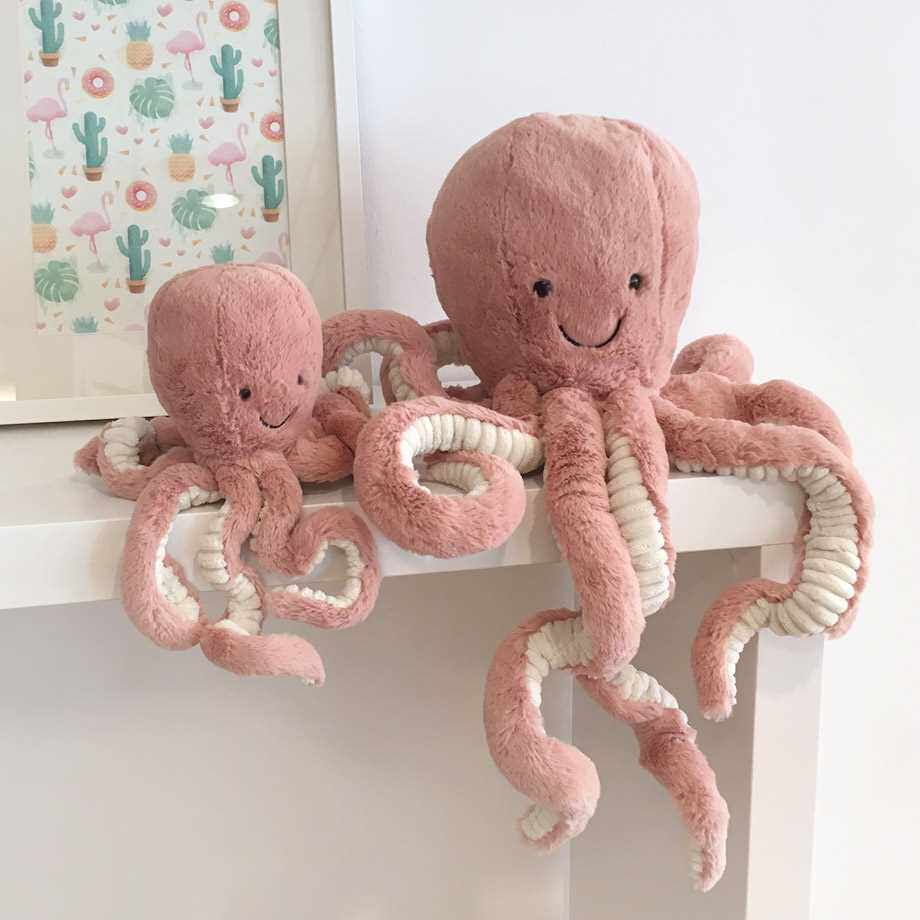 英国正品jellycatodell柔软八爪鱼毛绒公仔章鱼玩偶毛绒布艺类玩具