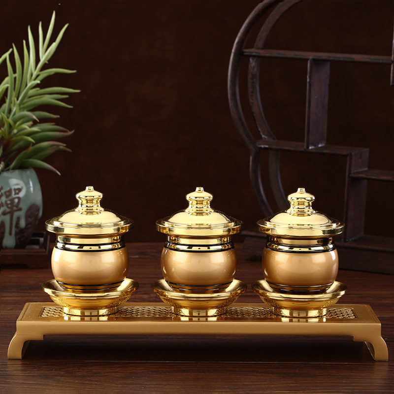 万玉堂贡杯供佛水杯小号佛前供水杯供佛杯家用纯铜圣水杯敬神供杯