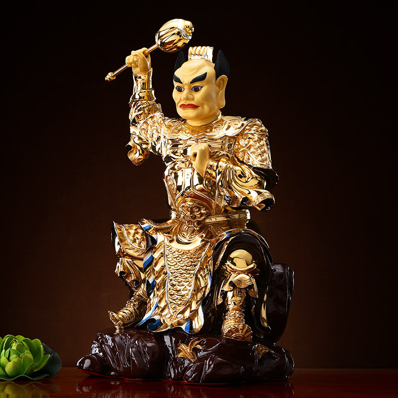 监斋使者菩萨佛像寺庙大圣紧那罗王纯铜像供奉摆件